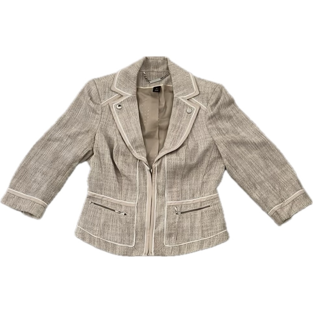 White House Black Market Tan Blazer Structured Fit
